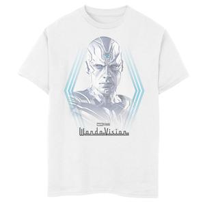 Белая футболка с рисунком и портретом для мальчиков 8–20 лет Marvel WandaVision Vision Marvel