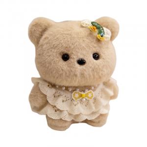Плюшевый кулон мишка Sweetheart Bear и кролик Fragrant Wind высотой 13 см Tak Bebe, Floral Pearl Skirt