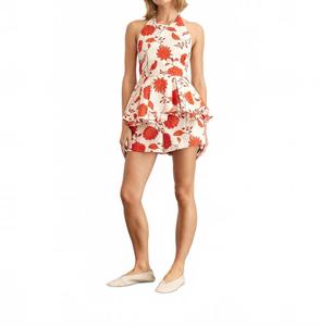 Рубашка Celeste Top In Cream/tomato Tanya Taylor, Cream/Tomato