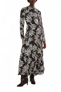 Платье Bossa Banana Midi черное FARM Rio