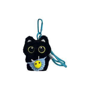 Princess lovers Милый черный кот вязаные тканевые куклы плюшевый кулон 10см высота
