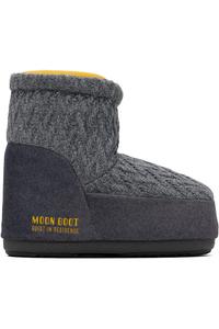 Guest In Residence Серые лунные ботинки, модель Icon, низкие, без шнурков, вязаные ботинки