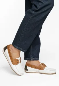 Новые портовые лодочные туфли Ara, Weiß-Kombi