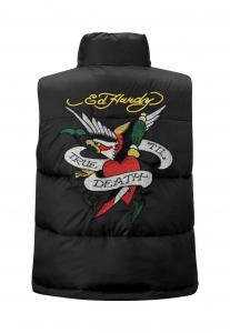 Жилет TRUE TIL DEATH PUFFER Ed Hardy, черный