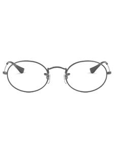 Ray-Ban очки в овальной оправе, белый