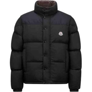 Пуховик мужской черный/коричневый Moncler