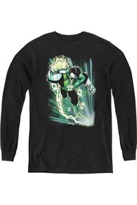 Футболка с длинным рукавом Justice League of America Emerald Energy для детей Gildan