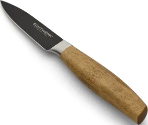 Нож для очистки овощей ECHTWERK "Classic", (1 шт.), изготовлен из высококачественной стали, нож для фруктов и овощей с ручкой из палисандра, 8,8см Общая длина 20,9 см, Длина клинка 8,8 см., черный
