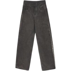 UMA WANG Джинсы женские темно-серые Moderate Straight Fit