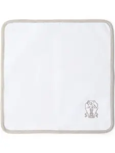 Полотенце с вышитым логотипом Brunello Cucinelli, белый