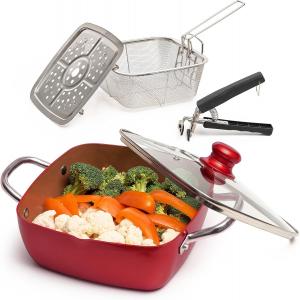 Набор посуды для приготовления Moss & Stone Copper из 5 предметов, красный