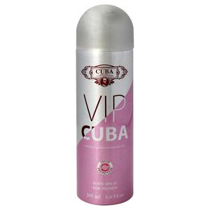 VIP by Cuba для женщин - дезодорант-спрей для тела, 193 мл, прозрачный