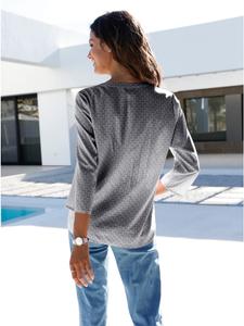 Блузка без застежки в темно-синем узоре WITT WEIDEN