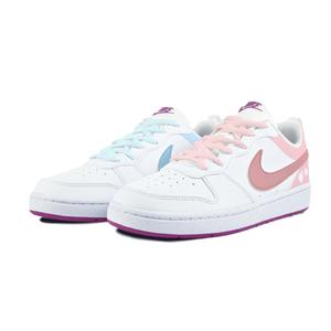 Nike Court Borough Low противоскользящие износостойкие низкие детские скейтбординг кроссовки white для подростков