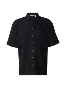 Рубашка на пуговицах классического кроя WEEKDAY, черный