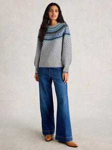 Джемпер Fair Isle из шерсти White Stuff, Grey/Multi