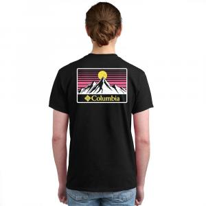 Мужская футболка Columbia с коротким рукавом и рисунком, цвет Dark Gray Mountain