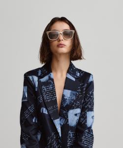 Квадратные солнцезащитные очки Maude из ацетата Charles & Keith, цвет Chalk