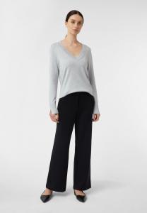 Джемпер comma PLUS MIT DETAILS, Grau/Mottled Light Grey