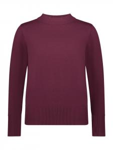 Вязаный свитер с воротником-стойкой темно-баклажанового цвета Betty Barclay