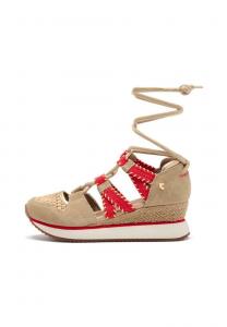 Босоножки на танкетке Gioseppo, темно-красный