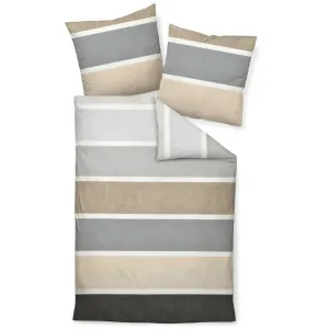 Комплект постельного белья Janine Design из тонкой фланели DAVOS 65138, цвет опаловый серый лен-08, размер 155x220 + 80x80 см Original Janine