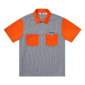 Рубашка Supreme x Ben Davis Half Zip Work Shirt Hickory Stripe, оранжевый