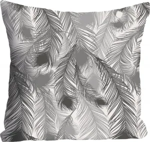 Декоративная подушка Queence "Перья павлина", чехол на подушку без наполнения, 1 шт 40х40 см, цвет bunt + bedruckt