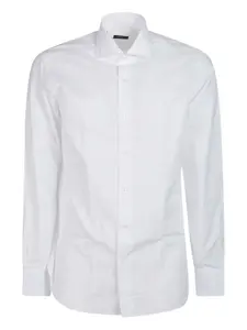 Рубашка с манжетами на пуговицах Barba, белый