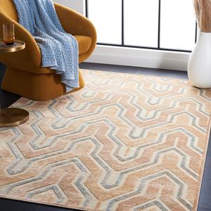 Ковер SAFAVIEH, 244 x 341 см, Paradise Collection, Taupe & Multi, дизайн Art Deco из вискозы, идеально для помещений с высокой проходимостью в гостиной, спальне (PAR352-2640)