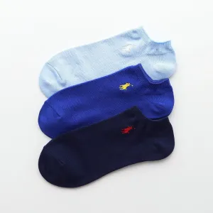 Polo ralph lauren набор из 3 носки пике длиной до колена, цвет 02.Navy.Celeste.Blue