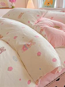 Fuanna Комплект постельного белья из 4 предметов (простыня 180 см, пододеяльник 200х230 см), вельвет, цвет Animal City