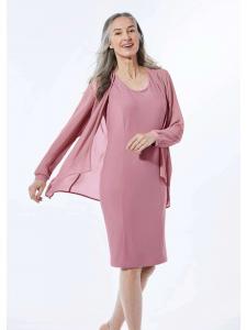 Платье с жакетом; платье с тонким шифоновым жакетом цвета античной розы GOLDNER