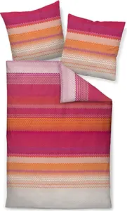 Комплект постельного белья Janine Design Mako-Satin 98120 moments цвет розовый коралловый размер 155x220+80x80 Original Janine