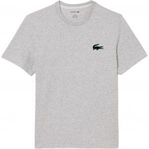 LACOSTE Футболка мужская gray china/green