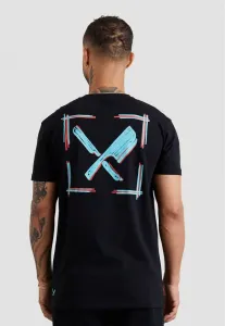 Футболка с круглым вырезом и принтом «меловые лезвия» Distorted People, Black