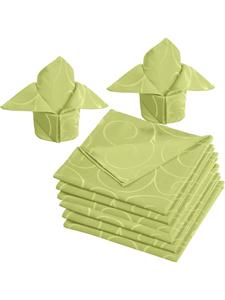 Erwin Müller Жаккардовые салфетки из смесовой хлопковой ткани, упаковка из 8 штук, Оберхаузен, зеленого цвета