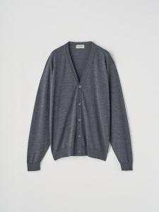Вязаный кардиган с V-образным вырезом и длинными рукавами | HALIN | 30G СОВРЕМЕННЫЙ КРОЙ