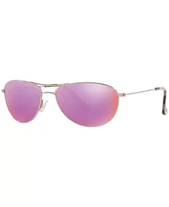 Солнцезащитные очки, 245 BABY BEACH 56 Maui Jim, розовый
