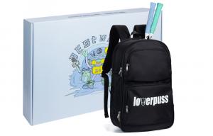 LOVERPUSS Нейлоновый теннисный рюкзак большого размера унисекс белый и черный, Cool Black[Box Limited Edition]