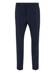 Брюки из шерсти со стрелками JACOB COHEN, синий