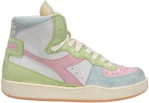 Мужские кроссовки Diadora Mi Basket Arcobaleno Italia высокие повседневные - мульти, белые