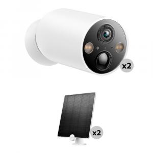 Умная беспроводная камера видеонаблюдения TP-Link Tapo C425 с солнечной панелью Tapo A200 (комплект из 2 шт.)