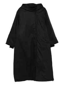 Пальто с капюшоном и застежкой-молнией спереди BY MALENE BIRGER, черный