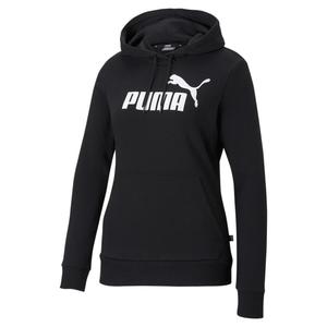 Женская толстовка с капюшоном Essentials Logo PUMA, черная