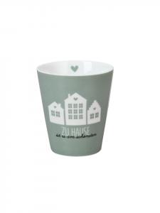 Кружка Happy Mug из серии Дом там, где сердце зеленого цвета Krasilnikoff