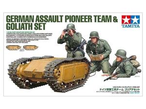 Пластиковая модель немецкого Голиафа со штурмовой командой Tamiya