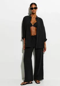 Пляжный аксессуар с широкими штанинами из ткани "ласточкин хвост" New Look, Black