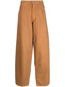 Прямые брюки с нашивкой-логотипом Haikure, коричневый