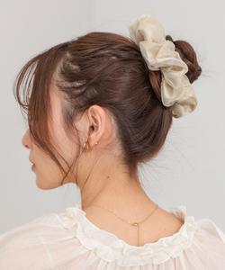 Резинка для волос из органзы и атласа